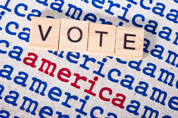 America and the word vote