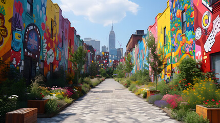 Artists working together on urban art projects and revitalizing neighborhoods