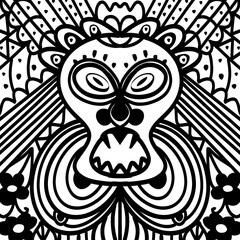 Obraz premium Skull art design fabric design