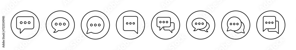 Wall mural chat icon vector. speech bubble sign and symbol. comment icon. message