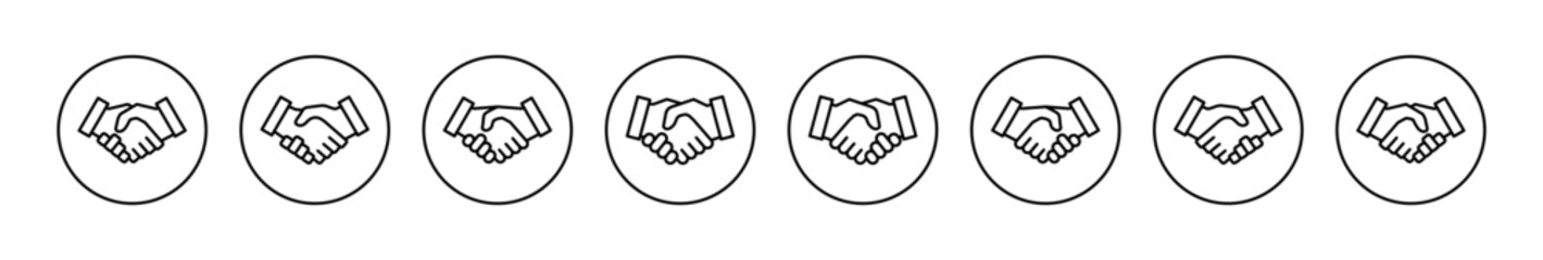 Handshake icon vector. business handshake sign and symbol. contact agreement