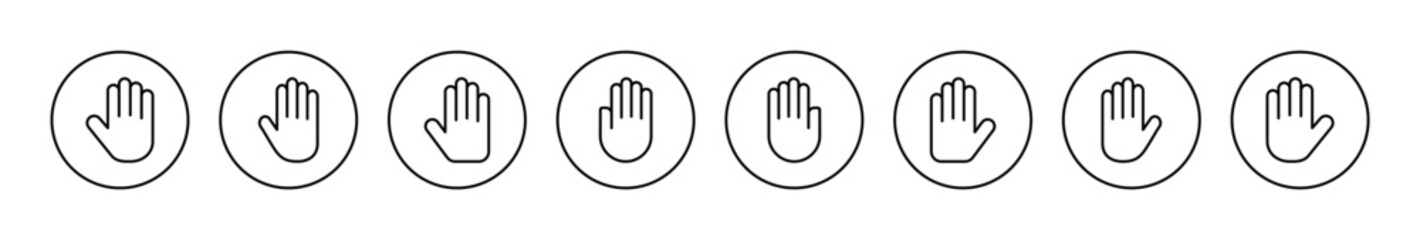 Obraz premium Hand icon vector. hand sign and symbol. palm