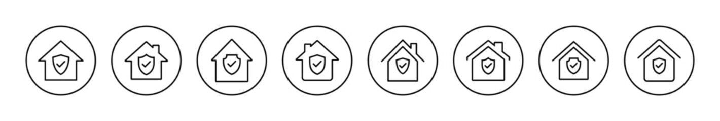 home insurance icon vector. home protection sign and symbol