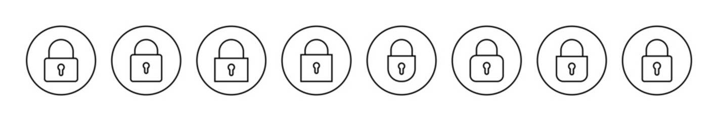Lock icon vector. Padlock sign and symbol. Encryption icon. Security symbol - obrazy, fototapety, plakaty
