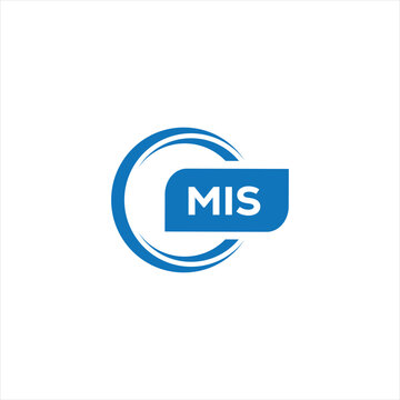 modern minimalist MIS initial letters monogram logo design