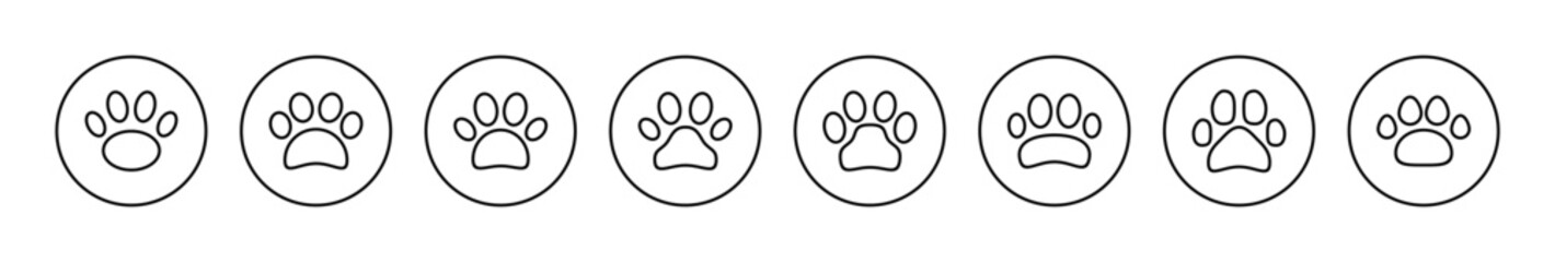 Paw icon vector. paw print sign and symbol. dog or cat paw