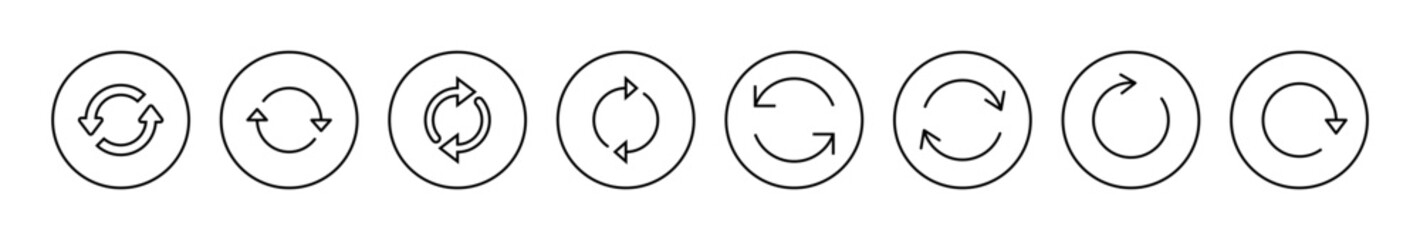 Refresh icon vector. Reload sign and symbol. Update icon.