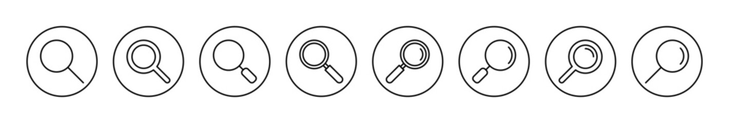 Search icon vector. search magnifying glass sign and symbol