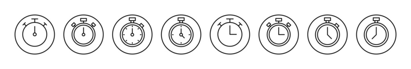 Stopwatch icon vector. Timer sign and symbol. Countdown icon. Period of time