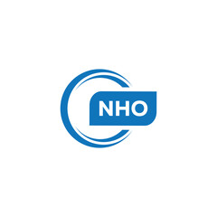 modern minimalist NHO initial letters monogram logo design