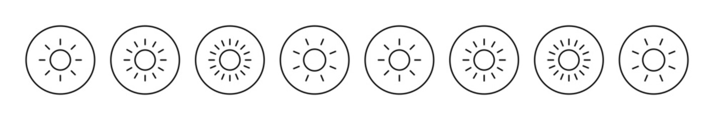 Sun icon vector. Brightness sign and symbol