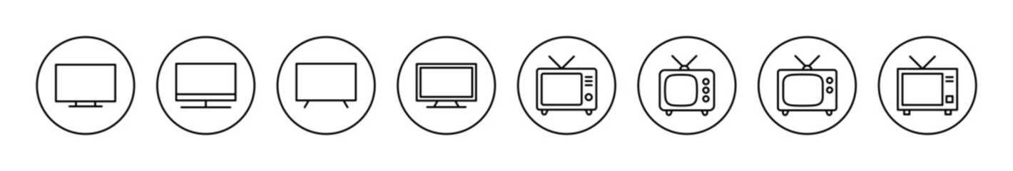 Tv icon vector. television sign and symbol - obrazy, fototapety, plakaty