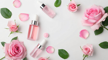 Cosmetics Products with Rose Essential Oil Toners