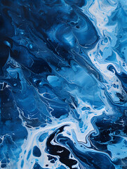 blue heavy brush stroke acrylic paint , Generative AI 