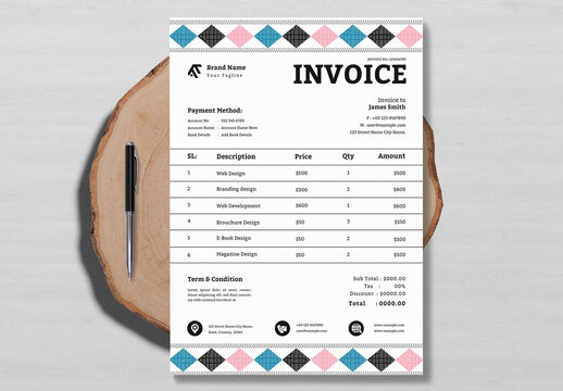 Colorful Business Invoice Layout
