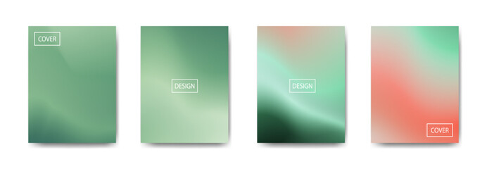 set of abstract background with beautiful gradation color, colorful background for poster flyer banner backdrop.vertical banner.cool fluid background vector illustration