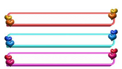 ハート、テロップベース、枠、おしゃれ、かわいい、動画配信、YouTube,テレビ