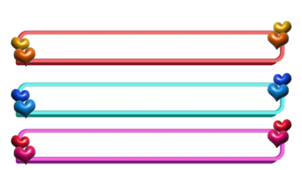 ハート、テロップベース、枠、おしゃれ、かわいい、動画配信、YouTube,テレビ