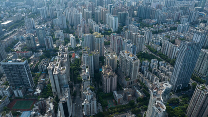 Aerial view of landscape in Guangzhou city, China