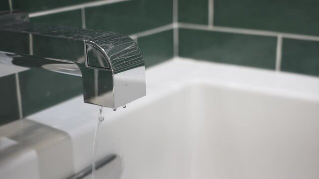 Slight above angle of a newly installed luxury faucet.