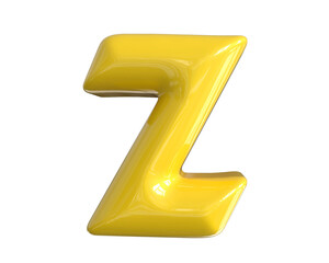 Z Letter Yellow 3D