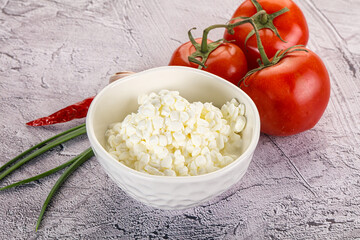 Cottage cheese Curd in the bowl