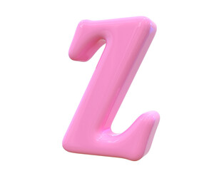 Z Letter Pink 3D