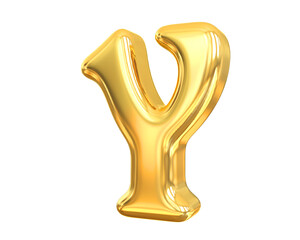 Y Letter Gold 3D