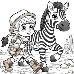 child with zebra
