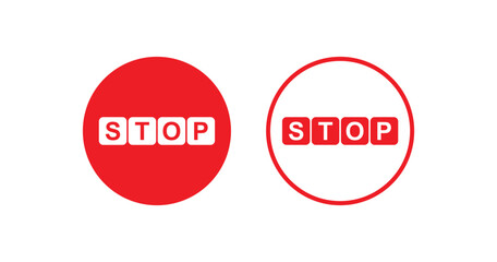 stop sign. Vector icon	