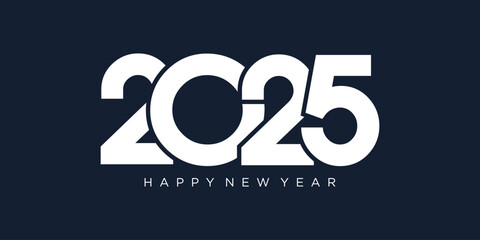 2025 Happy New Year design vector. trendy new year 2025 design template.