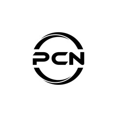 PCN letter logo design with white background in illustrator, cube logo, vector logo, modern alphabet font overlap style. calligraphy designs for logo, Poster, Invitation, etc. - obrazy, fototapety, plakaty