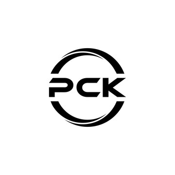 PCK letter logo design with white background in illustrator, cube logo, vector logo, modern alphabet font overlap style. calligraphy designs for logo, Poster, Invitation, etc.