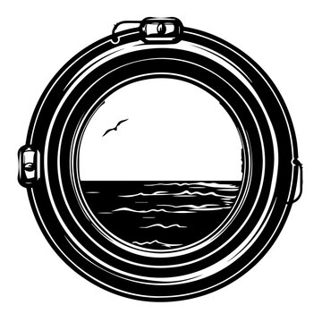 Round window on a ship or submarine