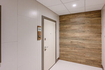interior public place, house entrance. doors, walls, corridors staircase
