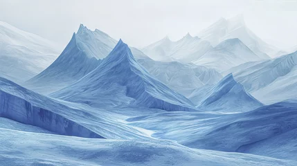 Crédence de cuisine en verre imprimé Everest Abstract background with blue hills 