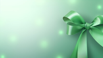a premium image of beautiful gift box with green background, generative ai