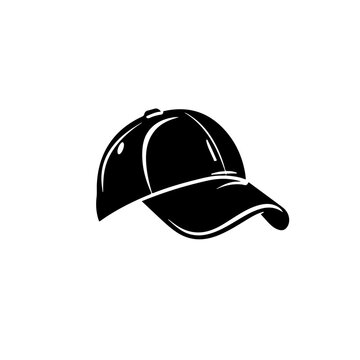 Baseball Cap Logo Monochrome Design Style