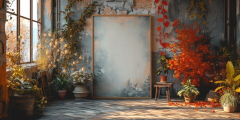 Rustic Gallery Wall with Autumn Flora.