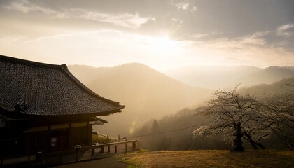 日本の美しい寺から眺める景色