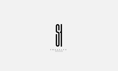 Alphabet letters Initials Monogram logo SH HS S H