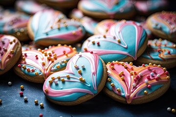 Fototapeta na wymiar Love Heart Cookies