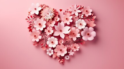 Heart of Flowers - Pink and White Bouquet