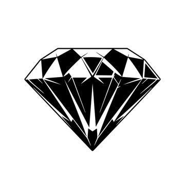 Color Diamonds Logo Monochrome Design Style
