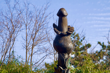 Blossoming Phallic Artwork at Haesindang Park