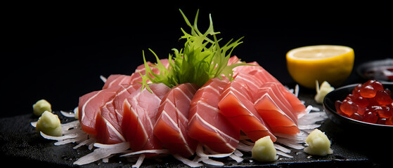 Tuna Fish Japanese Food shot with depth of field