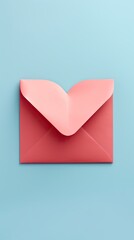 Fancy Pink Envelope with a Heart-Shaped Insertion