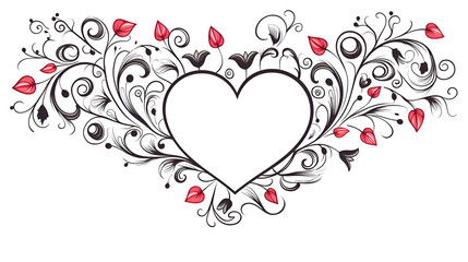 
Blossomheartart artistic floral decoration creation flower heart fusion crafting iconic floral logo, generative ai