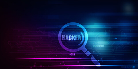 2D illustration Hacked data online code background
