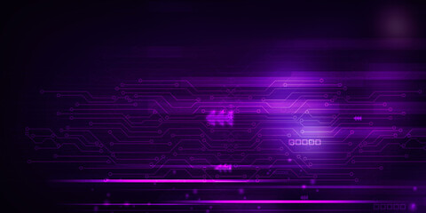 2d illustration Abstract futuristic electronic circuit technology background
